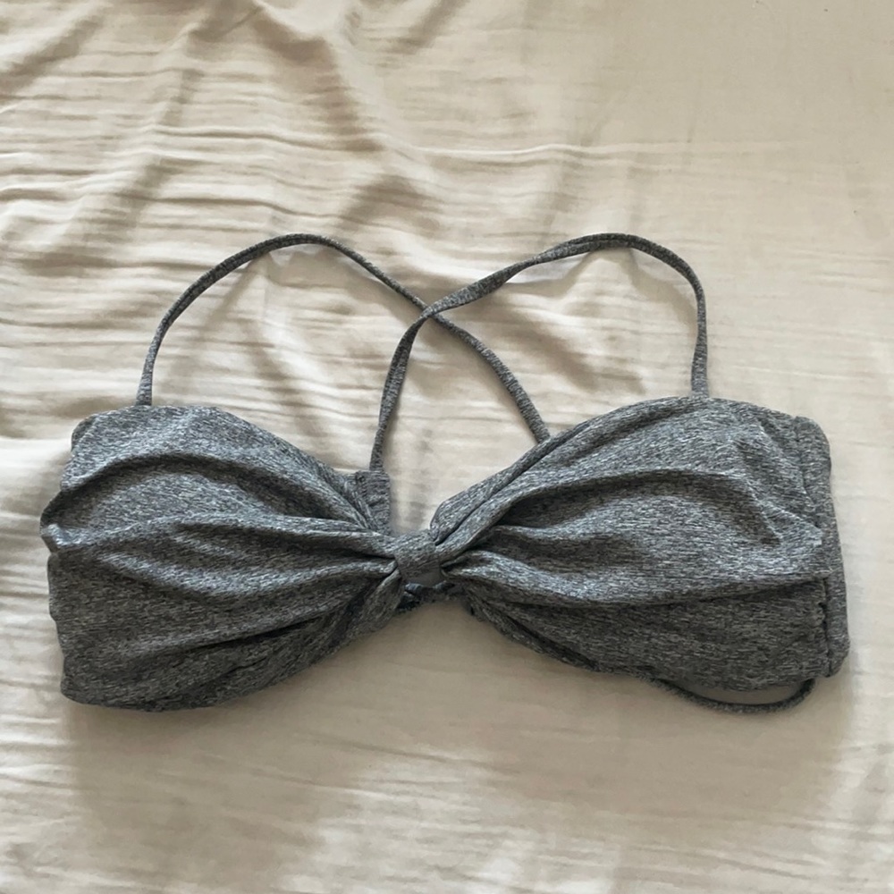Charlotte Russe adjustable gray bikini top